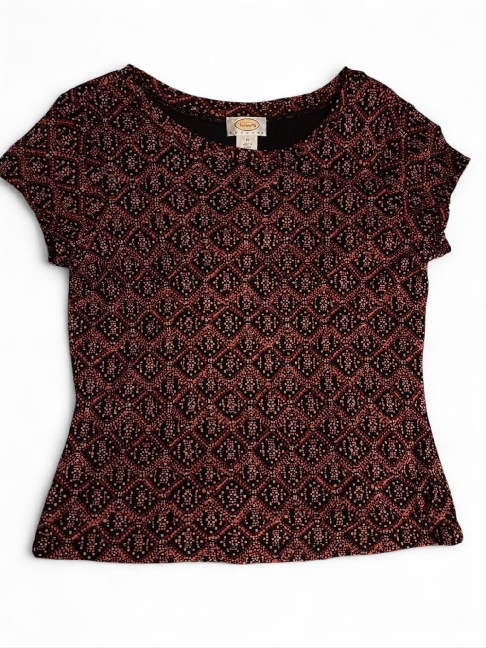 Women’s Talbots red and black blouse
